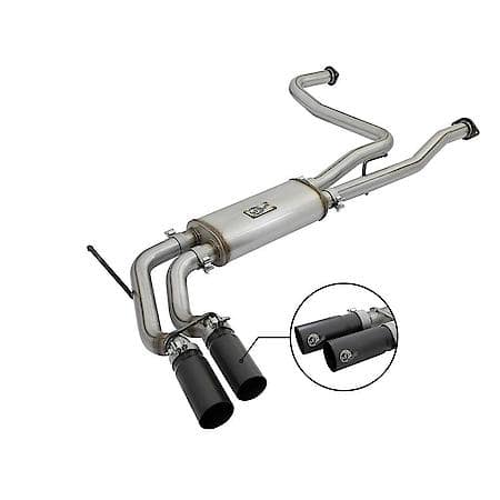 Rebel Series Cat Back Exhaust System: Black Tip, 409 Stainless Steel, Unleashes All Available HP