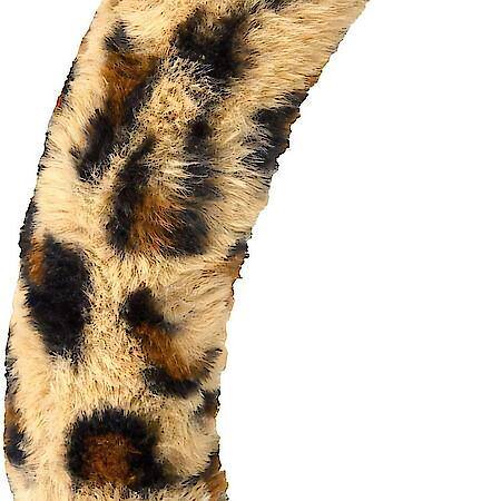 Leopard Print Steering Wheel Cover: HyperFlex Core For Easy Install, Fits 14.5" - 15.5", Fluffy