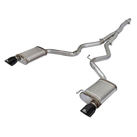 MACH Force-Xp Cat Back Exhaust System: Black Tip, 304 Stainless Steel, Gain up to 16 HP