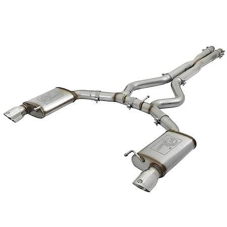 MACH Force-Xp Cat Back Exhaust System: Polished Tip, 304 Stainless Steel, Unleashes All Avail. HP