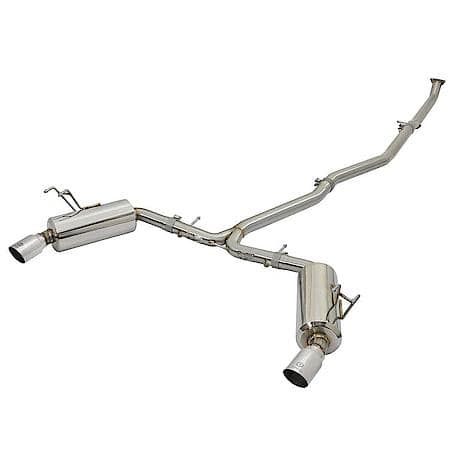 Takeda Cat Back Exhaust System: Polished Tip, 304 Stainless Steel, Unleashes All Available HP