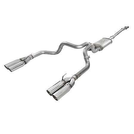 Vulcan Series Cat Back Exhaust System: Polished Tip, 304 Stainless Steel, Unleashes All Avail. HP
