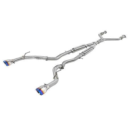 Takeda Cat Back Exhaust System: Blue Flame Tip, 304 Stainless Steel, Gain up to 18 HP