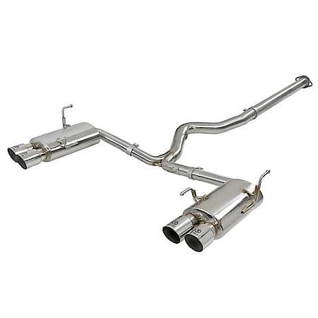 Takeda Cat Back Exhaust System: Polished Tip, 304 Stainless Steel, Gain up to 14 HP