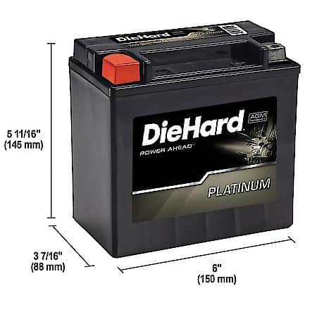 Battery : AUX14 Group Size, 200 CCA, 14 Amp Hour Capacity