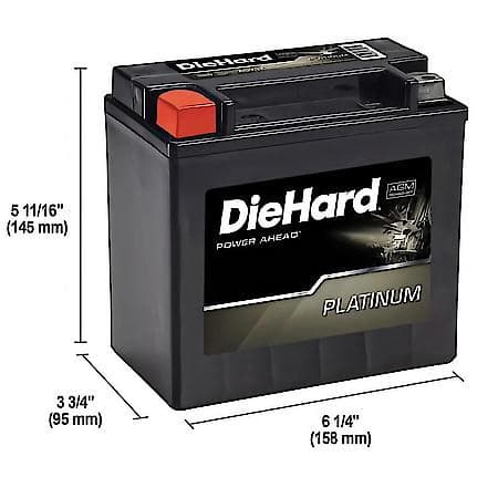Battery : AUX12 Group Size, 180 CCA, 12 Amp Hour Capacity