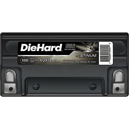 Battery : AUX12 Group Size, 180 CCA, 12 Amp Hour Capacity