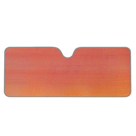 Windshield Sunshade, Orange Glitter Film, Luxury, Jumbo 67"x27", Accordion Style
