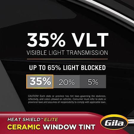 HEAT SHIELD ELITE 35% VLT Automotive Ceramic DIY Window Tint Advanced Heat Control, 24 Inch x 78 Inch