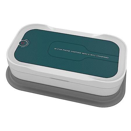 UV-C LED In-Car Phone Sanitizer with Wireless and USB Charging Port