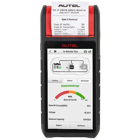 MaxiBAS Touchscreen Battery and Electrical System Diagnostics Tool