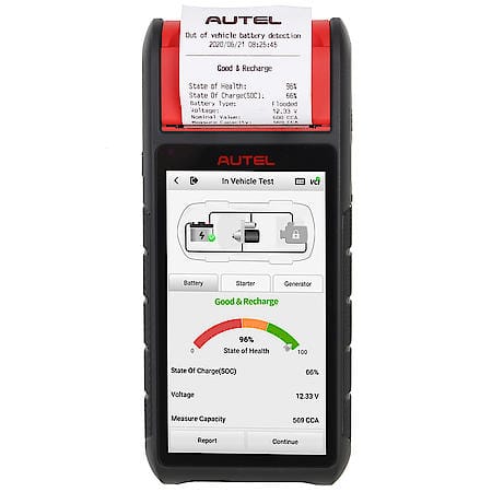 MaxiBAS Touchscreen Battery and Electrical System Diagnostics Tool