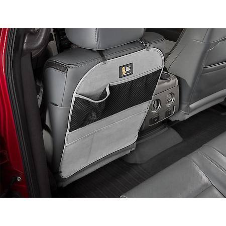 Seat Back Protector: Gray, Polycotton, Bucket, Universal, 1 Pk