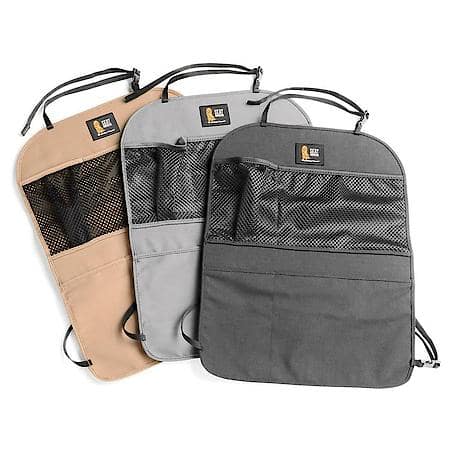 Seat Back Protector: Gray, Polycotton, Bucket, Universal, 1 Pk
