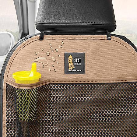 Seat Back Protector: Tan, Polycotton, Bucket, Universal, 1 Pk