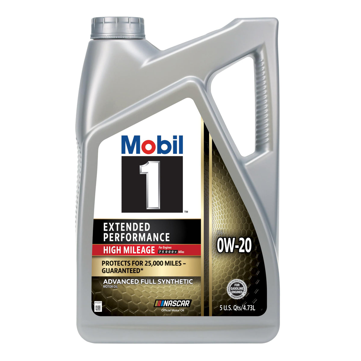 Mobil 1 Extended Performance High Mileage Full Synthetic 0W-20 Motor Oil 5 Quart 123837