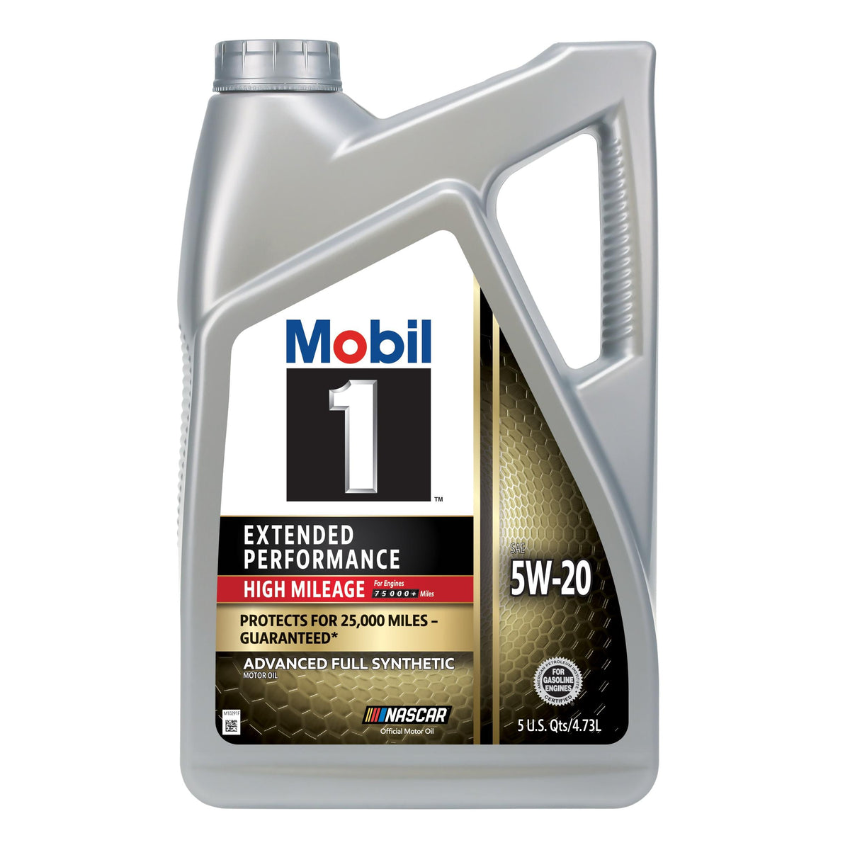 Mobil 1 Extended Performance High Mileage Full Synthetic 5W-20 Motor Oil 5 Quart 123840
