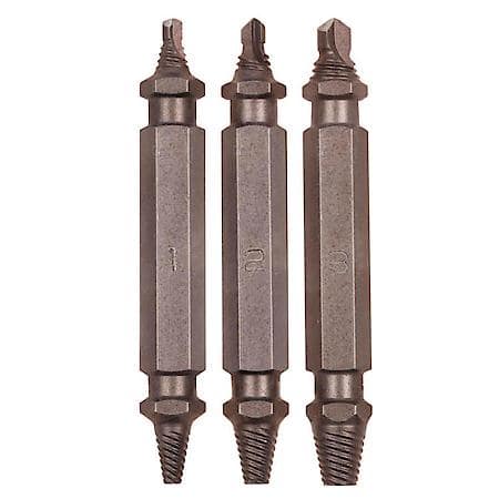 Damaged Screw Extractor Set - Stripped Screw Removal, Double-Sided, 3-Piece