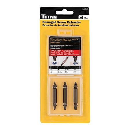 Damaged Screw Extractor Set - Stripped Screw Removal, Double-Sided, 3-Piece