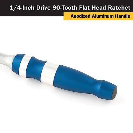 Ratchet - 1/4 Inch Drive, 6 Inch Length, 90-Tooth, Reversible