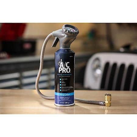 Ultra Synthetic R-1234yf Refrigerant Kit: Includes Hose with Gauge, Seals & Extends A/C Life, 14 oz