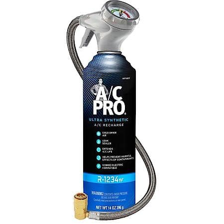 Ultra Synthetic R-1234yf Refrigerant Kit: Includes Hose with Gauge, Seals & Extends A/C Life, 14 oz