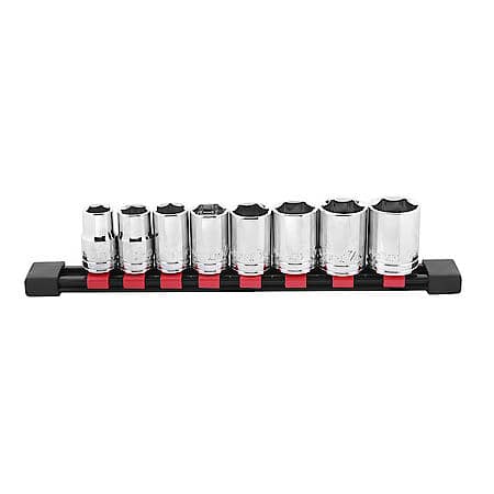 1/2" Drive 6-Point Socket Set, SAE, 8-Piece