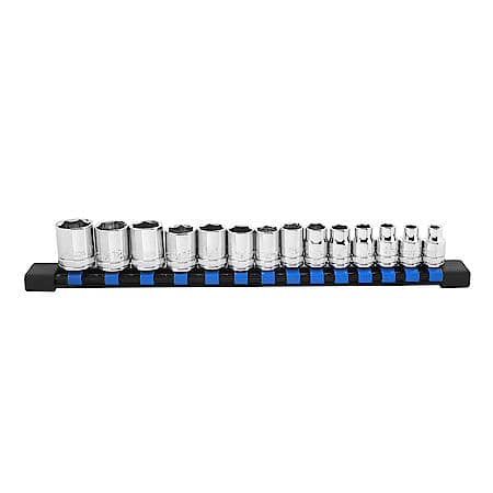 3/8" Drive 6-Point Socket Set, Metric, 14-Piece