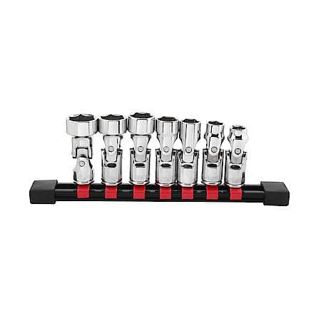 3/8" Drive 6-Point Flex Socket Set, SAE, 7-Piece