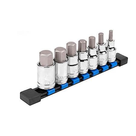1/2" Drive Hex Bit Socket Set, Metric, 7-Piece