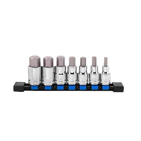1/2" Drive Hex Bit Socket Set, Metric, 7-Piece