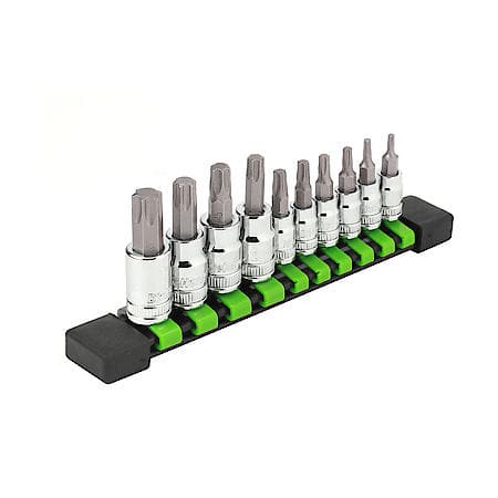 1/4" and 3/8" Drive Star Bit Socket Set, 10-Piece