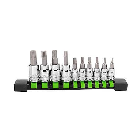 1/4" and 3/8" Drive Star Bit Socket Set, 10-Piece