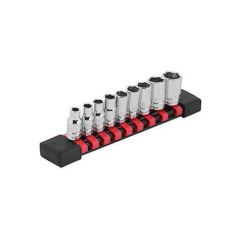 1/4" Drive 6-Point Socket Set, SAE, 9-Piece