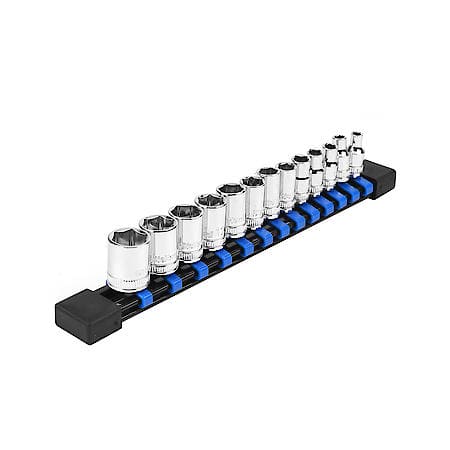 1/4" Drive 6-Point Socket Set, Metric, 13-Piece