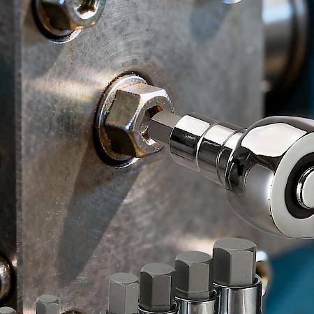 1/2 in. Drive Hex Bit Socket Set: S2 Steel, SAE Coverage, 7┬┐Piece