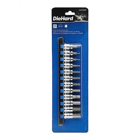 3/8 in. Drive Hex Bit Socket Set: S2 Steel for Long┬┐Lasting Performance, 12┬┐Piece