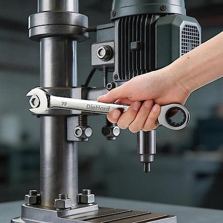 22 mm Ratcheting Wrench: 90┬┐Tooth Design for Tight Spaces