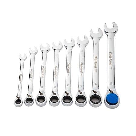 Reversible Ratcheting Wrench Set, Metric, 8-Pieces