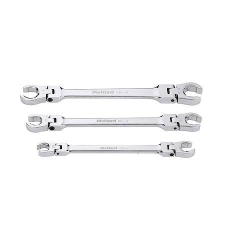 3-Piece Flex Head Flare Nut Wrench Set, SAE