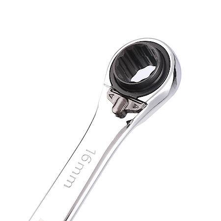 Quadbox Reversible Ratcheting Wrench Set, Metric, 2-Piece