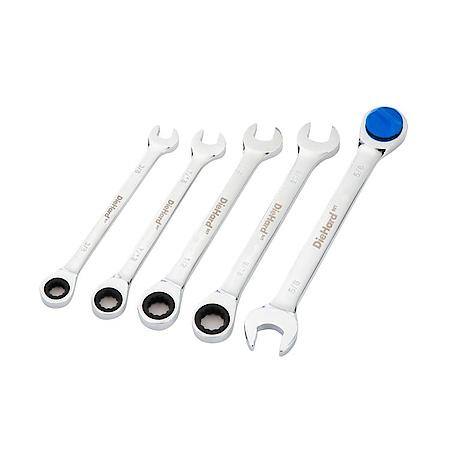 Ratcheting Wrench Set, SAE, 5-Pieces