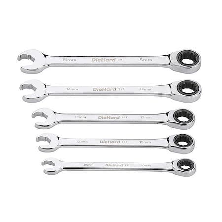 Universal Ratcheting Wrench Set, Metric, 5-Piece