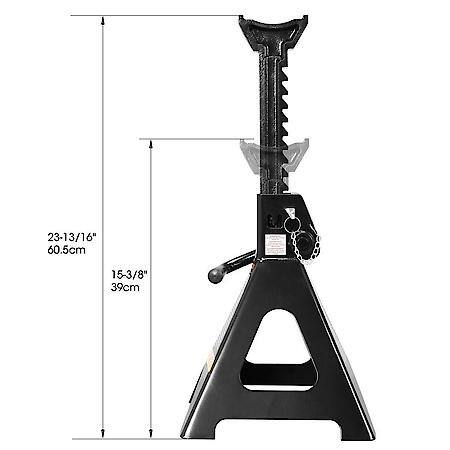 Steel Jack Stands: Double Locking, 6 Ton (12,000 Lb) Capacity