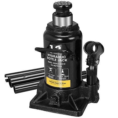 12 Ton (24,000 Lbs) Hydraulic Car Bottle Jack For Auto Repair And House Lift, Black,