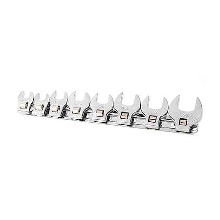 8-Piece SAE Crowsfoot Wrench Set for Tight Spaces
