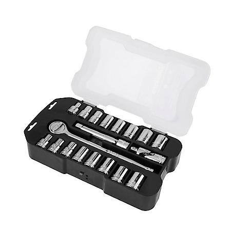 1/2 in. Drive Socket Set: SAE & Metric Coverage, 19-Piece