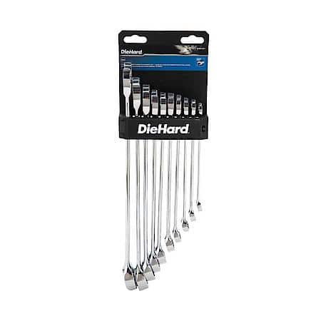 Extra Long Combination Wrench Set, SAE, 10-Pieces