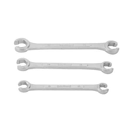 3-Piece Metric Flare Nut Wrench Set for Automotive Repairs
