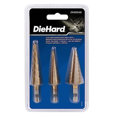 3-Piece Titanium Step Drill Set for Sheet Metal